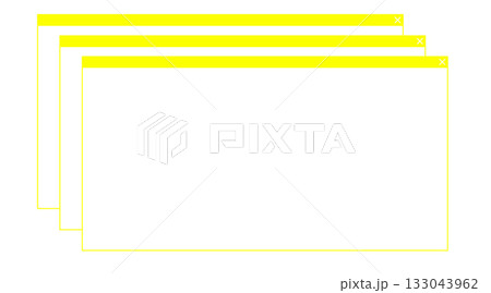 多重ブラウザ画面黄色 133043962