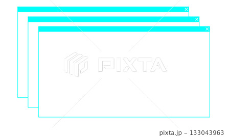 多重ブラウザ画面青 多重ブラウザ画面青 133043963