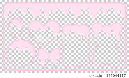 Melting Chocolate Frame Pink Melting Chocolate Frame Pink 133044117
