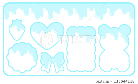 とろけるチョコフレーム青 133044119