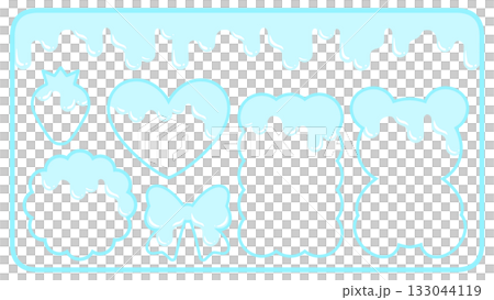 とろけるチョコフレーム青 133044119