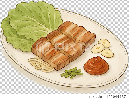 一幅線條柔和的插圖 133044487