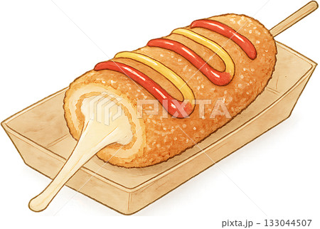 ほのかな感じの薄いラインドローイングイラスト 133044507