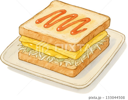 ほのかな感じの薄いラインドローイングイラスト ほのかな感じの薄いラインドローイングイラスト 133044508