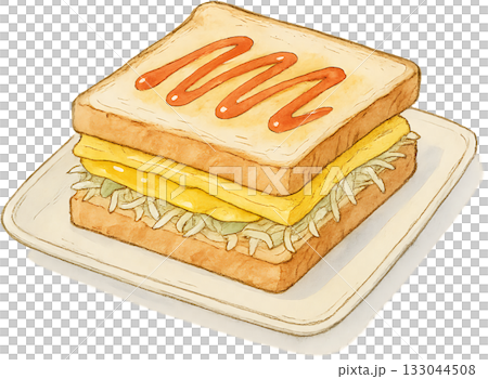 ほのかな感じの薄いラインドローイングイラスト ほのかな感じの薄いラインドローイングイラスト 133044508