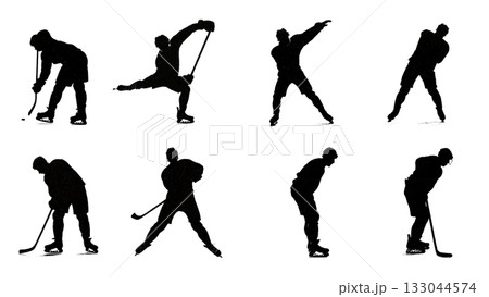 Christmas Holiday Ice Skater Silhouette Collection Christmas Holiday Ice Skater Silhouette Collection 133044574