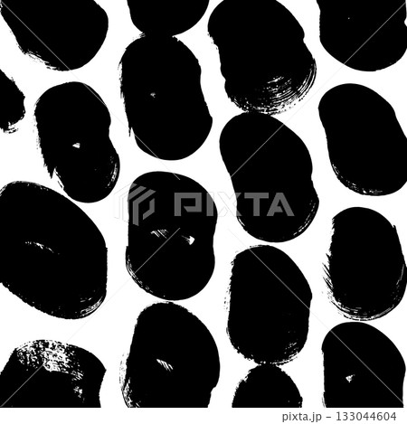 Abstract ink brush stroke background. Modern artistic texture created with expressive black brush strokes on white background. Minimalist vector illustration perfect for posters, branding, packaging 133044604