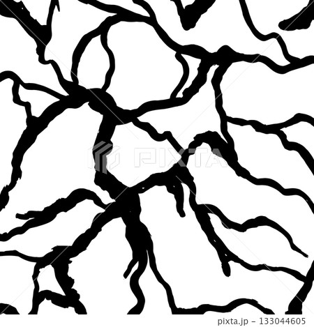 Abstract ink brush stroke background. Modern artistic texture created with expressive black brush strokes on white background. Minimalist vector illustration perfect for posters, branding, packaging 133044605