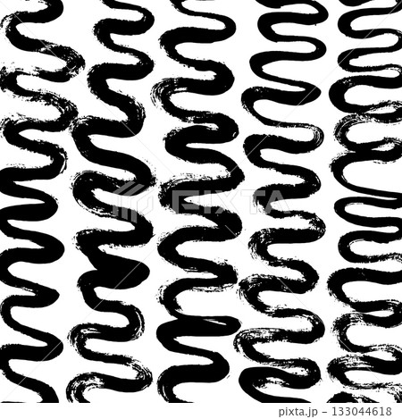 Abstract ink brush stroke background. Modern artistic texture created with expressive black brush strokes on white background. Minimalist vector illustration perfect for posters, branding, packaging Abstract ink brush stroke background. Modern artistic texture created with expressive black brush strokes on white background. Minimalist vector illustration perfect for posters, branding, packaging 133044618