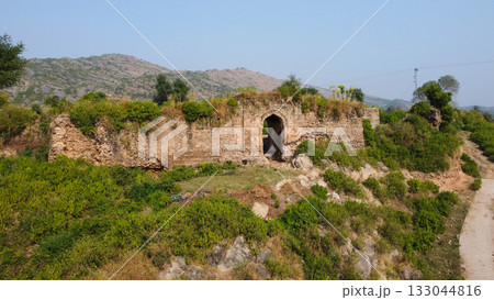 Historic Pharwala Fort ancient gateway showing Mughal era design Historic Pharwala Fort ancient gateway showing Mughal era design 133044816