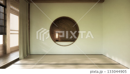 Mock up empty, Modern japanese tatami mat floor, room japanese traditional style. 3D rendering 133044905