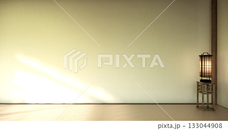 Mock up empty, Modern japanese tatami mat floor, room japanese traditional style. 3D rendering 133044908
