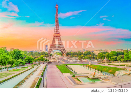 eiffel tour and from Trocadero, Paris 133045330