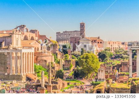 Forum - Roman ruins in Rome, Italy Forum - Roman ruins in Rome, Italy 133045350