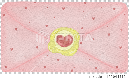 Illustration for Valentine's Day The Day of Love Envelope Heart Letters and Key Romance Graphic 133045512