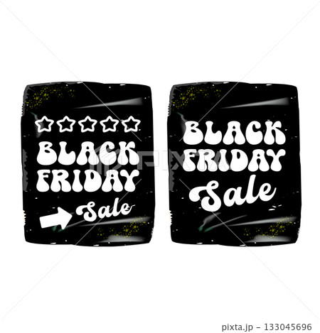 Black Friday SALE black and white sticker isolated on white. black friday Price sale sticker, sale sticker, price tag, retro label, sale or discount sticker, promotional badge set, shopping label png 133045696