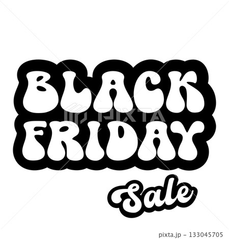Black Friday SALE black and white sticker isolated on white. black friday Price sale sticker, sale sticker, price tag, retro label, sale or discount sticker, promotional badge set, shopping label png 133045705
