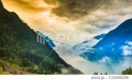 Fjord landscape in Norway 133046206