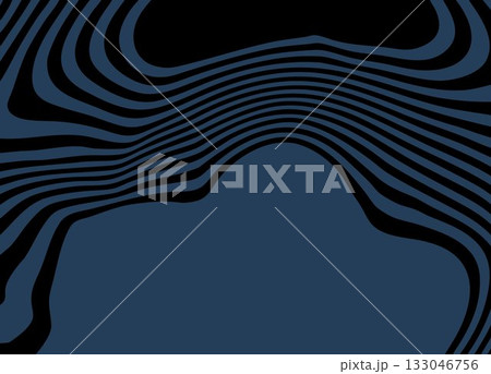 Abstract background with distorted black stripes on a deep blue color. Eps 10 133046756