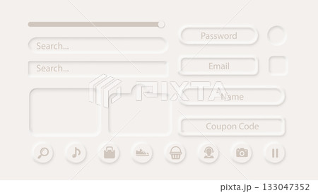 Neumorphism Button Gray Icon Label Frame White 3d Elegant Shadow Web Vector Ui Digital Neomorphism Interface Neumorphism Button Gray Icon Label Frame White 3d Elegant Shadow Web Vector Ui Digital Neomorphism Interface 133047352
