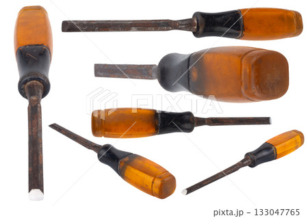 chisel isolated on white background chisel isolated on white background 133047765