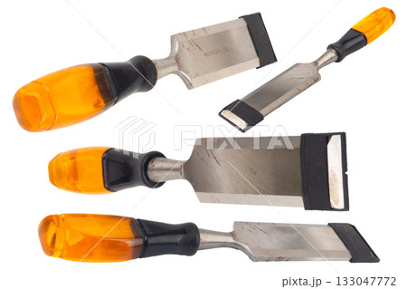 chisel Tools Isolated on White Background single 133047772