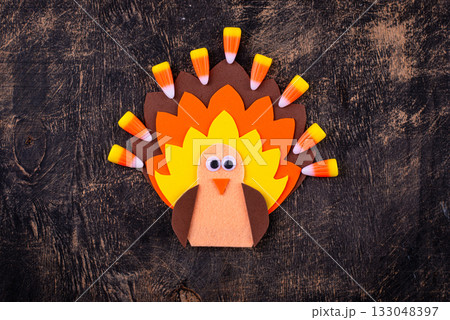 Thanksgiving day background with turkey Thanksgiving day background with turkey 133048397