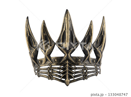 Ancient king or queen crown isolated on white background with clipping path 133048747