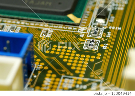 Computer microcircuit with electronic components 133049414