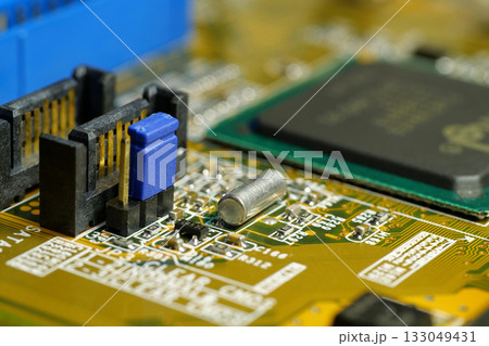 Computer microcircuit with electronic components 133049431