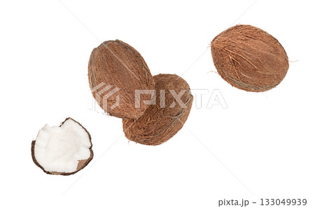 Coconuts falling, levitate coco nut explosion 133049939