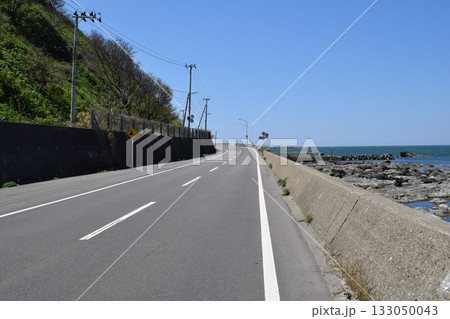 山形県庄内地方の海岸道路 山形県庄内地方の海岸道路 133050043