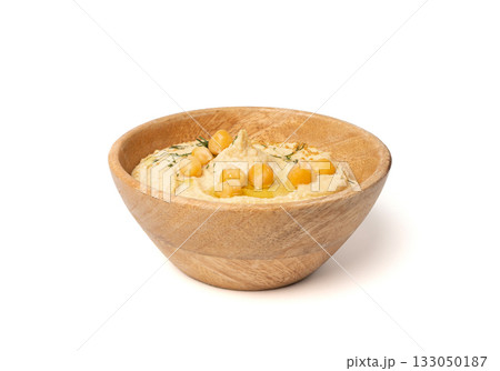 Hummus in bowl, houmous dip, chickpea humus tahini sauce, middle eastern spread Hummus in bowl, houmous dip, chickpea humus tahini sauce, middle eastern spread 133050187