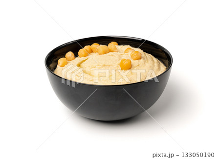 Hummus in bowl, houmous dip, chickpea humus tahini sauce, middle eastern spread 133050190