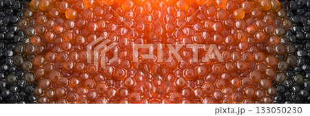 Black and Red Artificial Caviar Texture Background 133050230