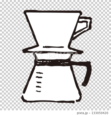 手繪咖啡滴濾器插圖 133050420