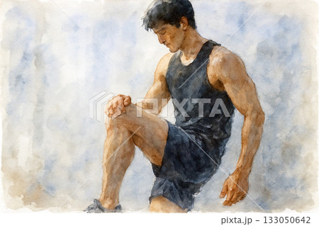 膝上トレーニング:光と影のフォーム 膝上トレーニング:光と影のフォーム 133050642