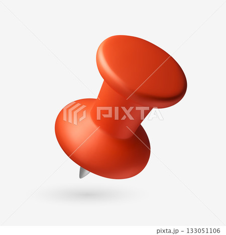 3D red paper pin 133051106