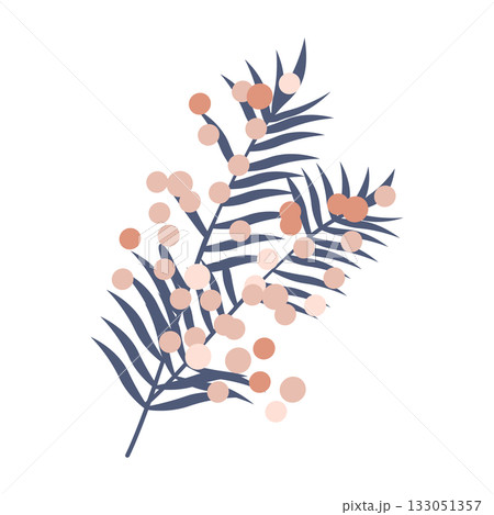 デフォルメ調のかわいいお花のイラスト素材 133051357