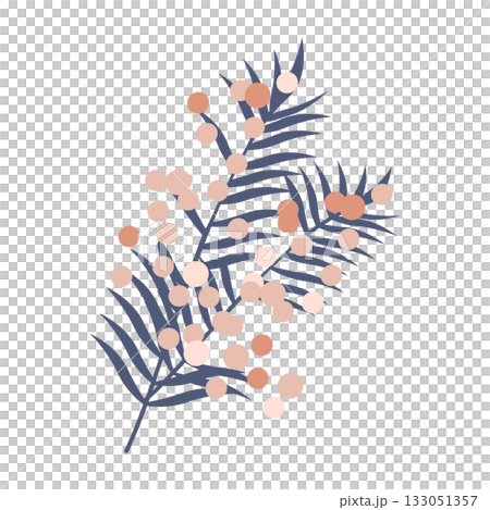 デフォルメ調のかわいいお花のイラスト素材 133051357