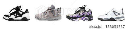 Set of sport sneakers isolated 133051887