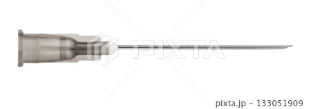 Medical syringe needle isolated on white background 133051909