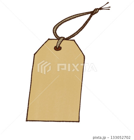 手描きクラフトタグ（ナチュラル・ラベル） 133052702