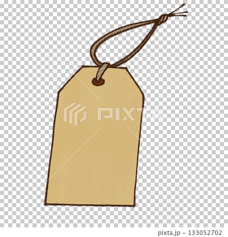 手描きクラフトタグ（ナチュラル・ラベル） 133052702