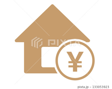 家とお金のシルエット 133053923