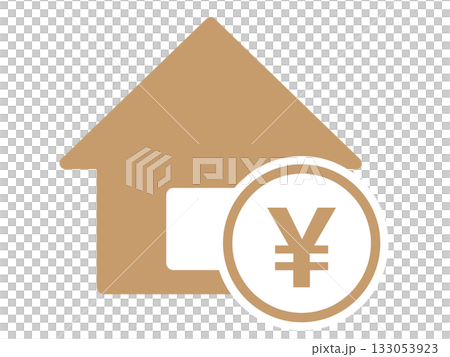 家とお金のシルエット 133053923