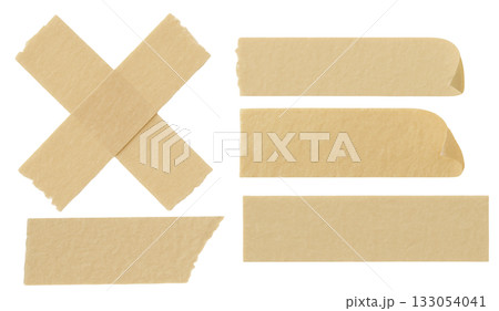 set of paper stickers on white background 133054041