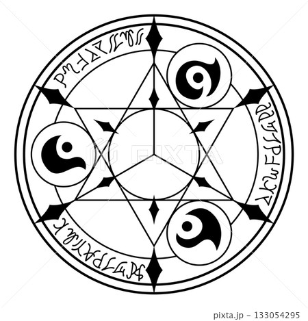 シンプルな魔法陣 133054295