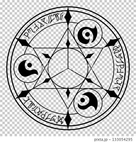 シンプルな魔法陣 133054295