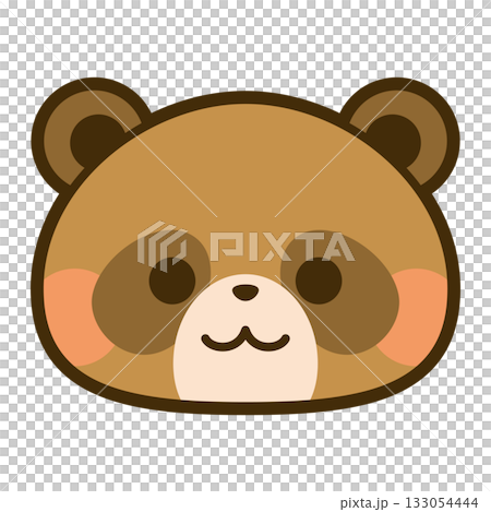 可愛的浣熊臉圖標 可愛的浣熊臉圖標 133054444